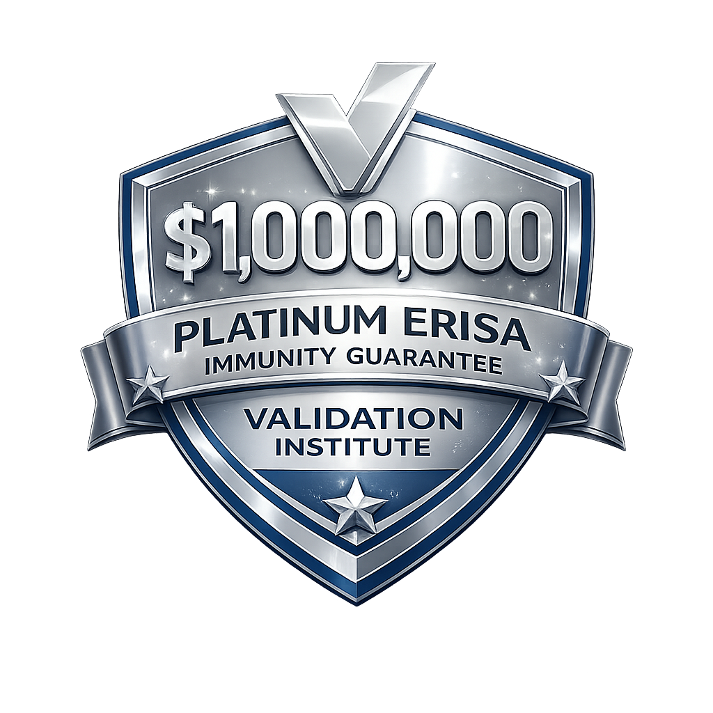$1,000,000 Platinum ERISA Immunity Guarantee seal